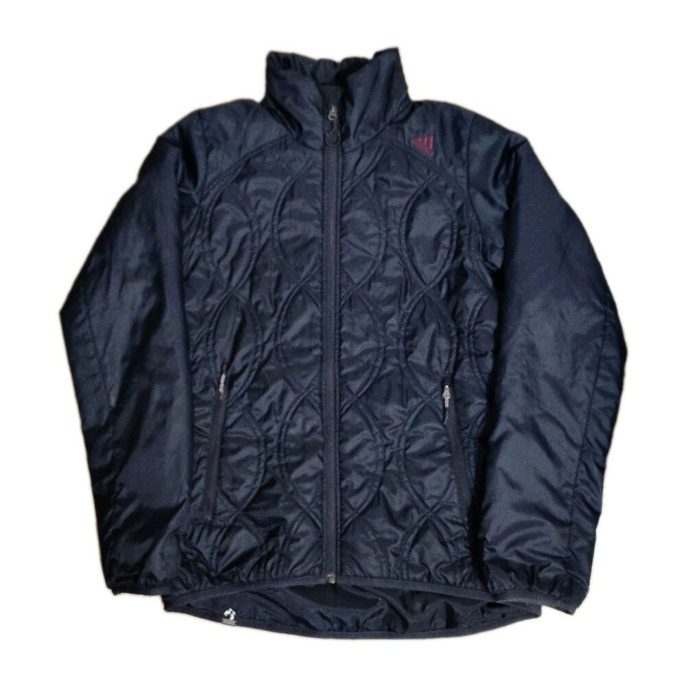 Adidas PrimaLoft Jacket Womens Medium M Blue Quilted Insulated Puffer